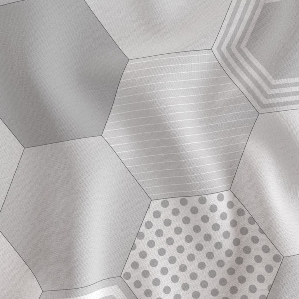 Large Hexagonal Grayscale Honeycomb Pattern