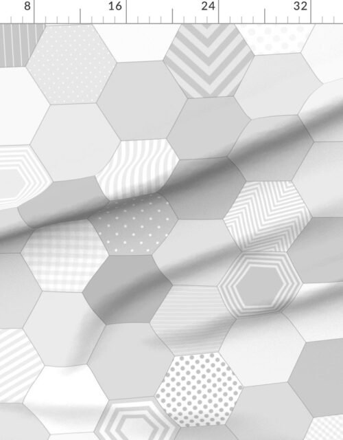Large Hexagonal Grayscale Honeycomb Pattern