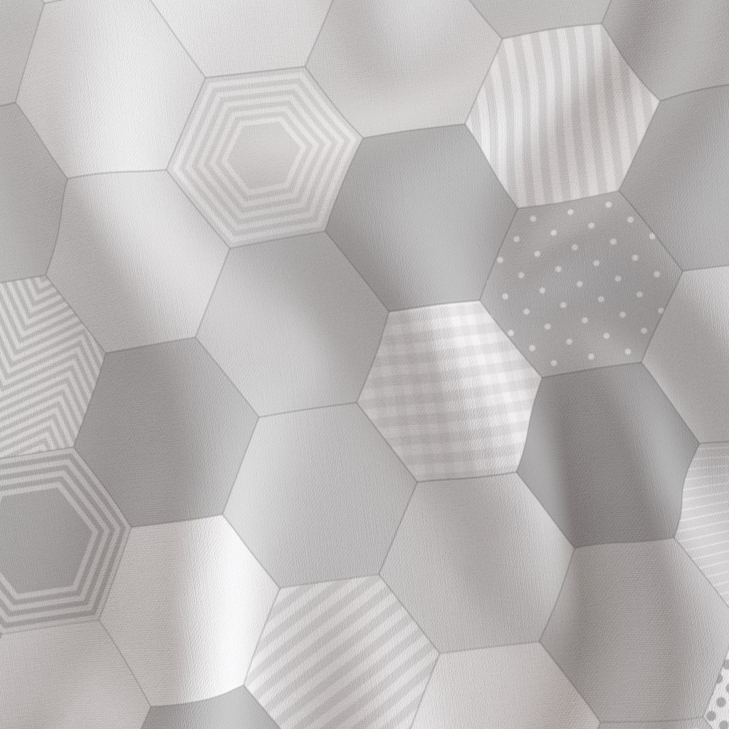 Small Hexagonal Grayscale Honeycomb Pattern