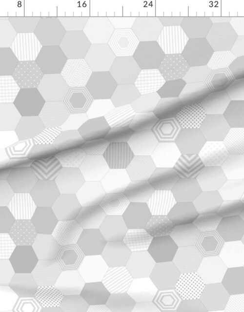 Small Hexagonal Grayscale Honeycomb Pattern