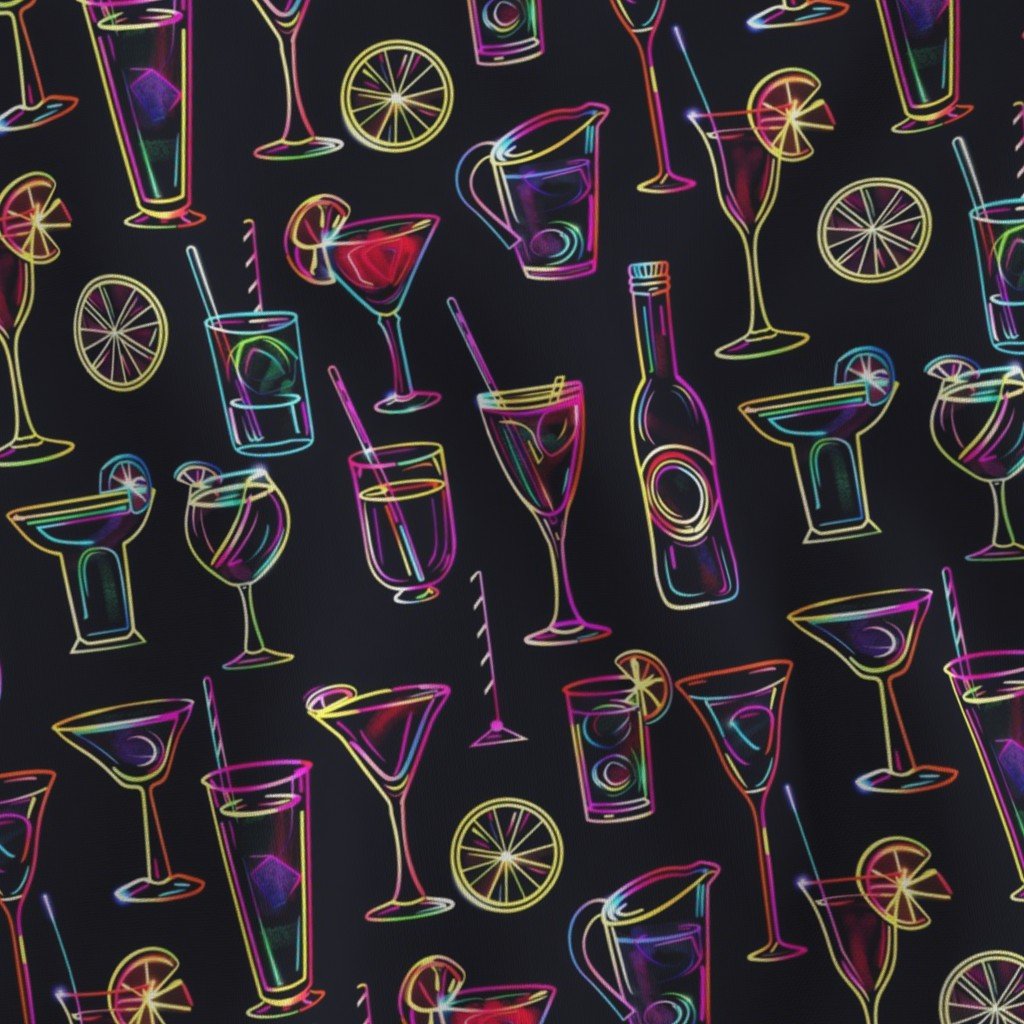Neon Party Vibes Glowing Cocktails in the Dark
