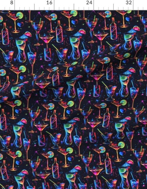 Electric Celebration Neon Cocktails in the Night