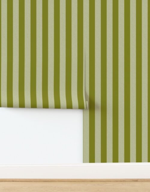 Olive Green Upholstery Decor Stripe - Wilderness Series Wallpaper