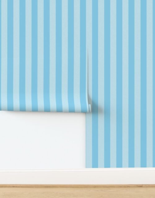 Sky Blue Upholstery Decor Stripe - Wilderness Series Wallpaper