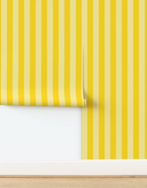 Sunflower Yellow Upholstery Decor Stripe - Wilderness Series Wallpaper