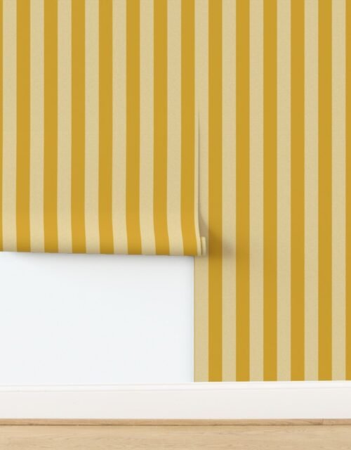 Goldenrod Yellow Upholstery Decor Stripe - Wilderness Series Wallpaper