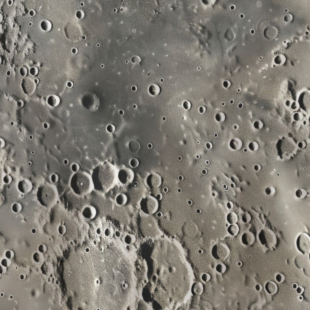 Ethereal Moon Surface Top-Down View