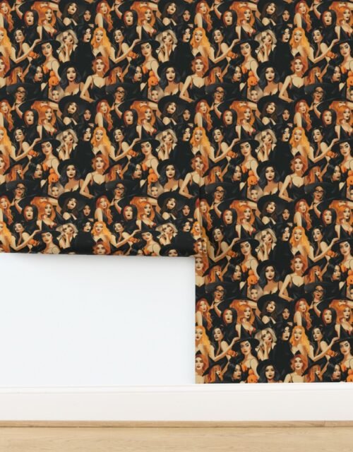 The Enchanting Coven - Modern Halloween Witches Wallpaper