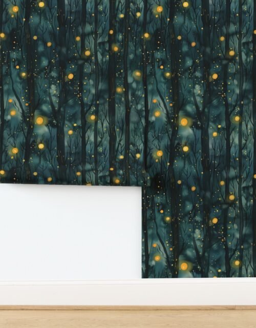 Large Mystic Firefly Forest A Glow in the Dark Wallpaper