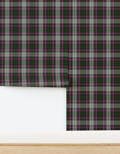 Gray Maroon Green Scottish Highland Christmas Winter Woolies Wallpaper