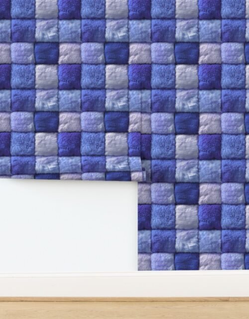 Large Lavender Purple Faux Fur Patchwork Fabric - Luxurious Plush Texture Wallpaper