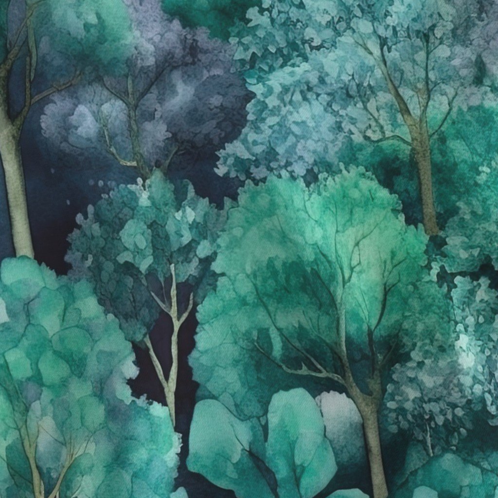 Endless Forest Watercolor – Emerald Mist