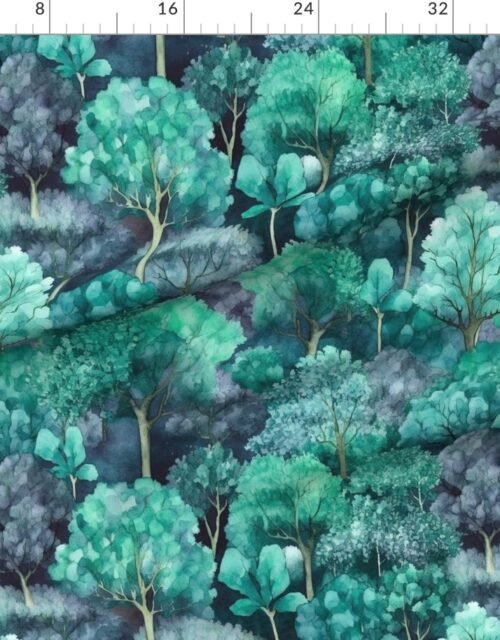 Endless Forest Watercolor - Emerald Mist