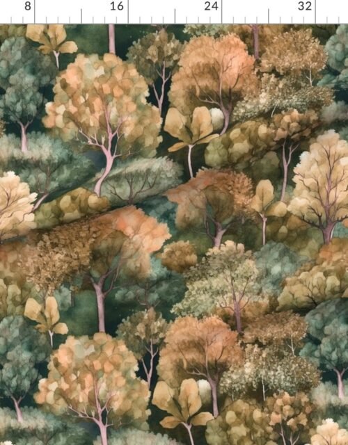 Endless Forest Watercolor - Golden Autumn