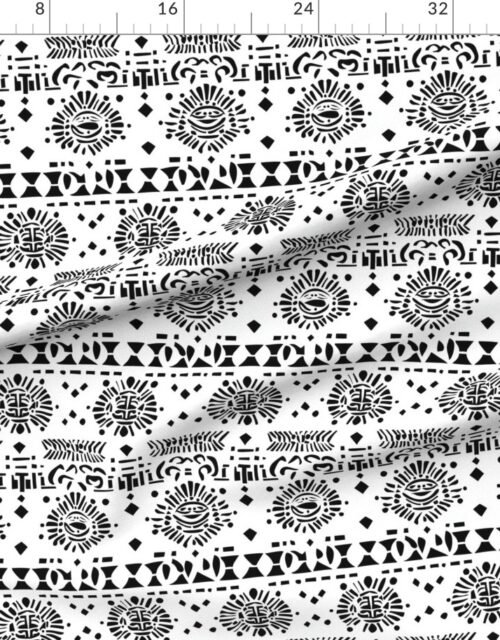 Dashiki Fusion Monochrome Tribal Motifs and Circles