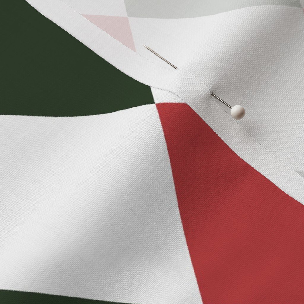 Fabric in 3 inch Vintage Cranberry and Green Christmas Harlequin Checkered Pattern Fabric Fabric in 3 inch Vintage Cranberry and Green Christmas Harlequin Checkered Pattern Fabric - Image 3