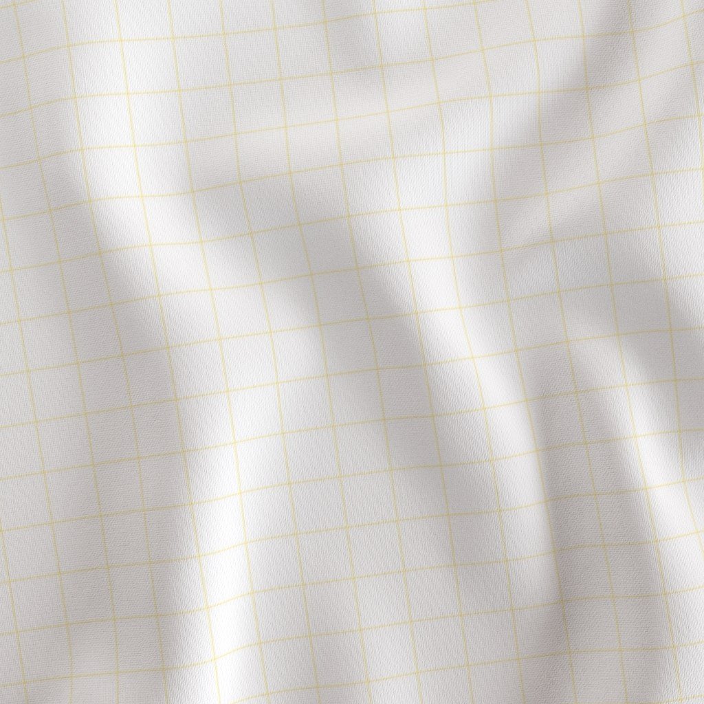 1 Inch Grid Line Pattern with Sunshine Yellow Lines on White