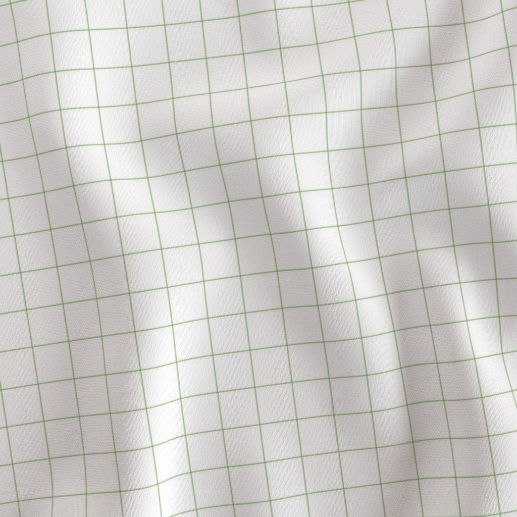 1 Inch Grid Line Pattern with Christmas Green Lines on White