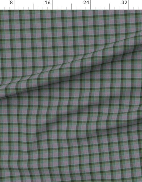 Fraser Weathered Wool Scottish Tartan with Forest Green and Slate Gray Acce
