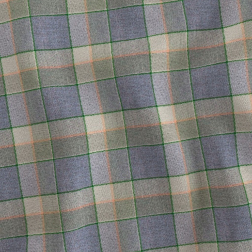 Weathered Wool Scottish Christmas Tartan with Soft Blue and Green Highlight