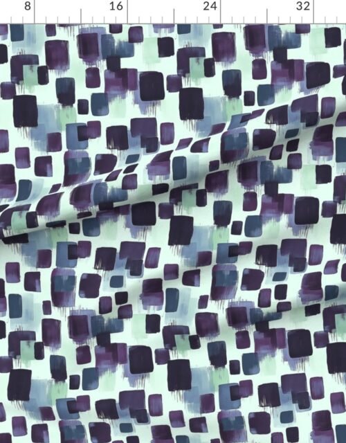 Abstract Brushstroke Blocks in Purple Teal and Cream