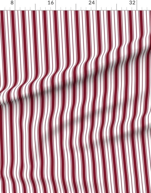 Burgundy Ticking Stripe Design de Bordeaux