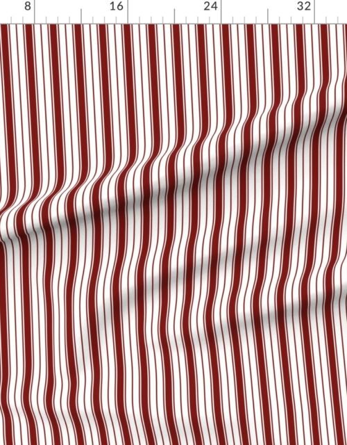 Bordeaux Red Ticking Stripe Design de Saint-Emilion