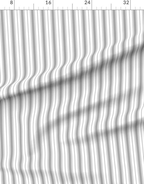 Parisian Grey Ticking Stripe Design de Montmartre