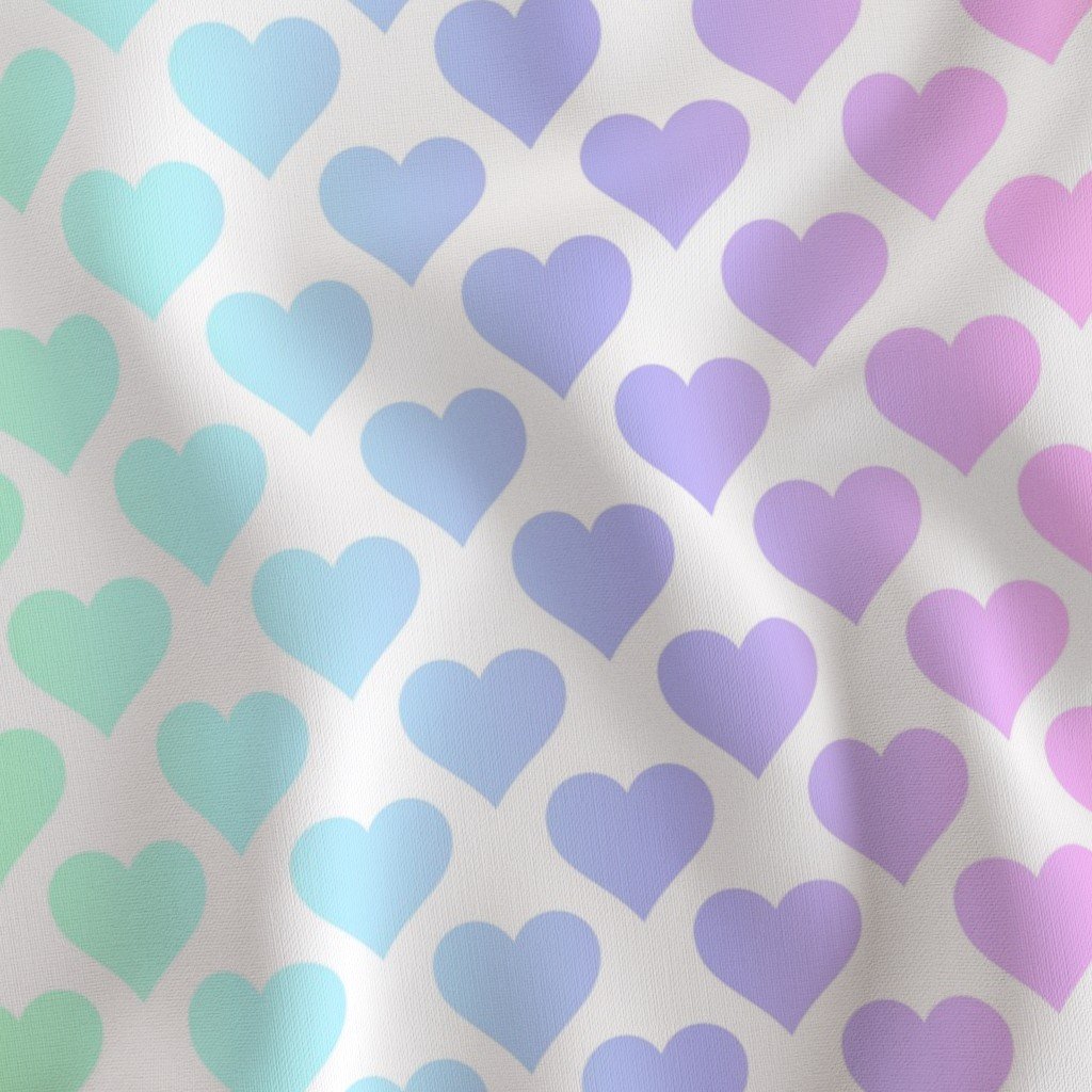 Rainbow Heart Symphony in Soft Pastels