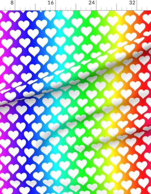 Rainbow Heart Symphony in Bold on White