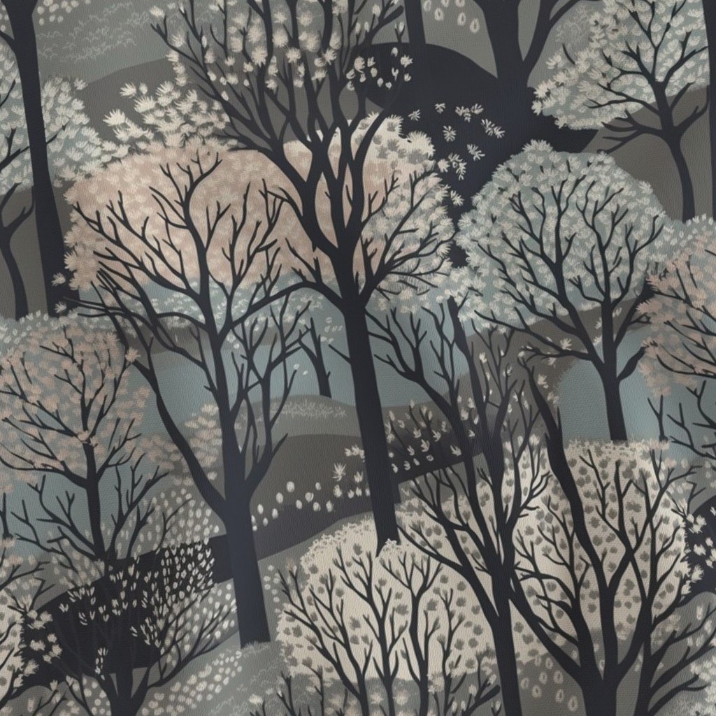 Small New England Endless Forest Trees Winter