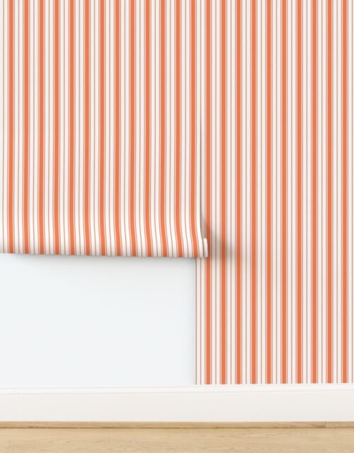 Coral Ticking Stripe Design de Corsica Wallpaper
