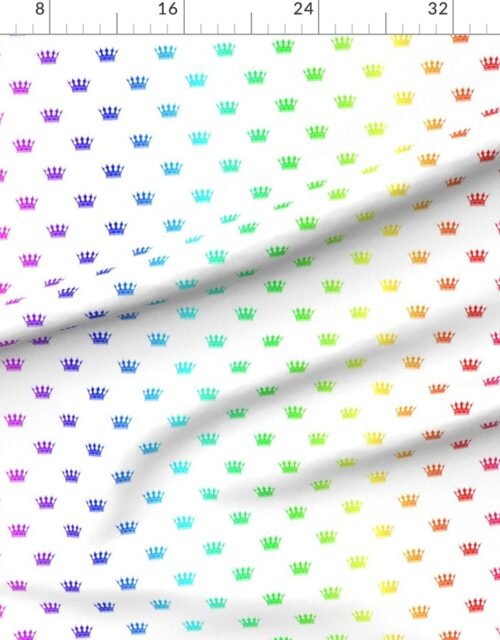 Delicate Rainbow Crown Pattern - Regal Hues Collection