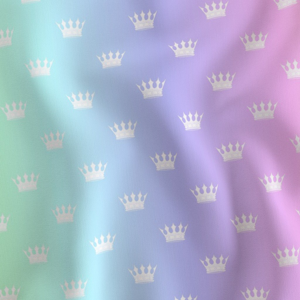 Pastel Rainbow Crown Pattern – Regal Hues Collection