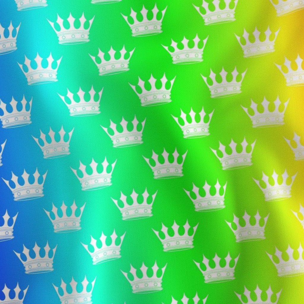 Bold Gradient Rainbow Crown Pattern – Regal Hues Collection