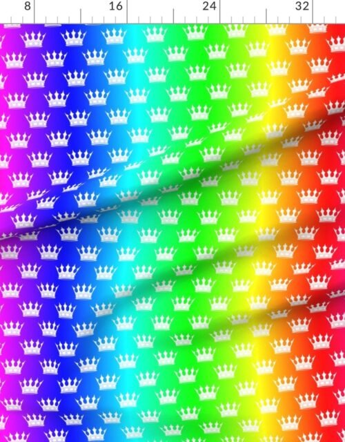 Bold Gradient Rainbow Crown Pattern - Regal Hues Collection