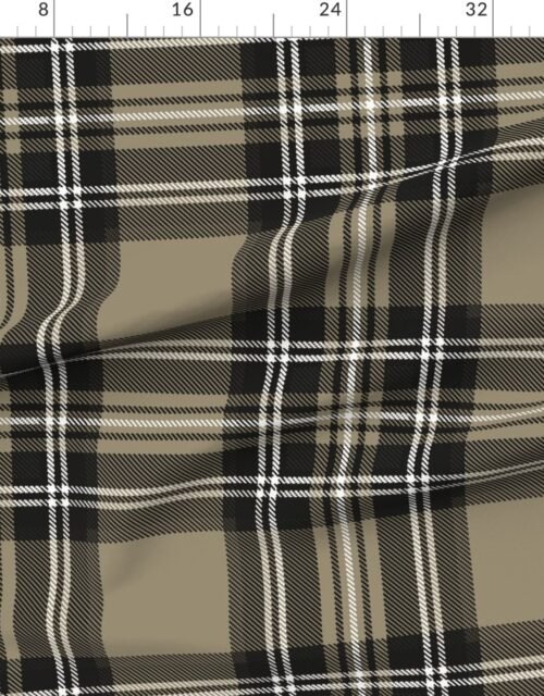 Jumbo Brown Tan Beige Stewart Christmas Tartan