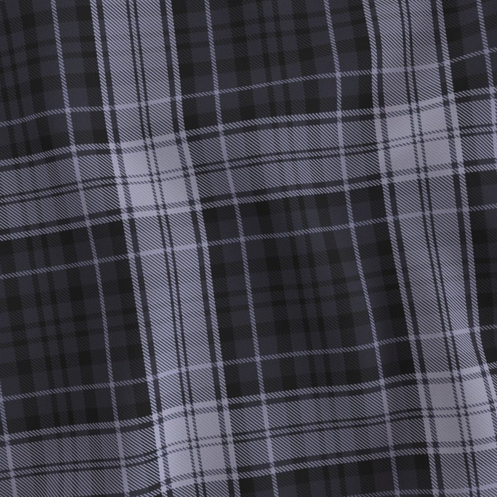 Dress Gordon Scottish Tartan Weave in Muted Faded Slate and Ash Grey