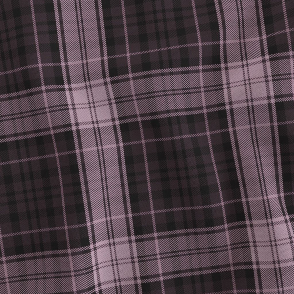 Dress Gordon Scottish Tartan Weave in Muted Faded Rose and Charcoal