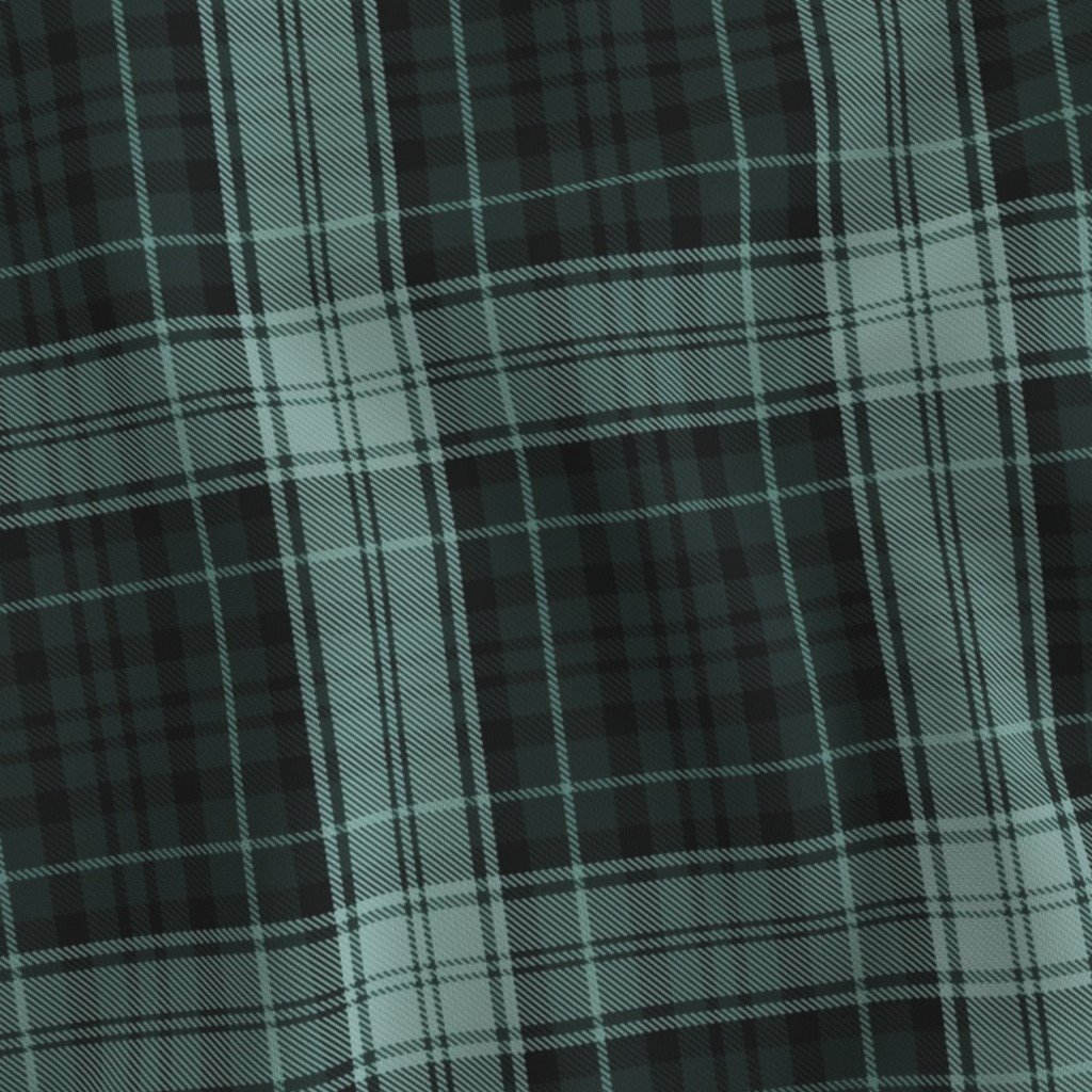 Dress Gordon Scottish Tartan in Dark Teal and Aqua Blue
