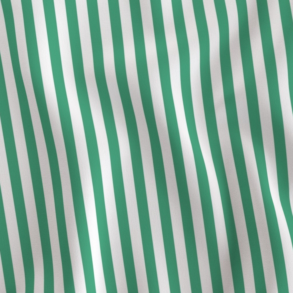1/2″ Vertical Beguiling Green and White Stripe
