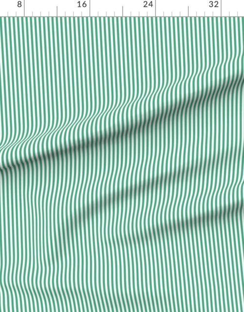 1/4" Vertical Beguiling Green and White Stripe