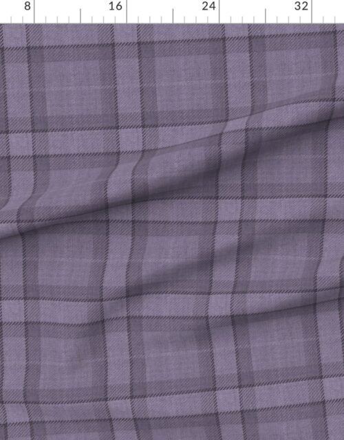 Muted Dusty Plum and Lavender Heritage Plaid Fabric