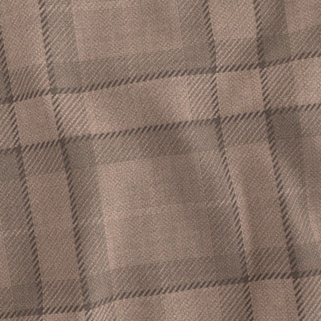 Fawn Brown and Warm Sand Wool-Look Heritage Plaid Fabric