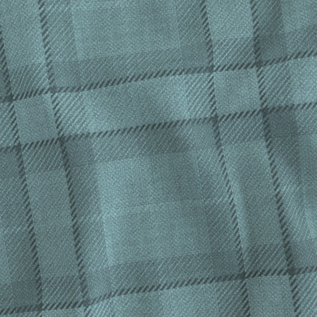 Arctic Blue and Cool Slate Wool-Style Tartan Plaid Fabric
