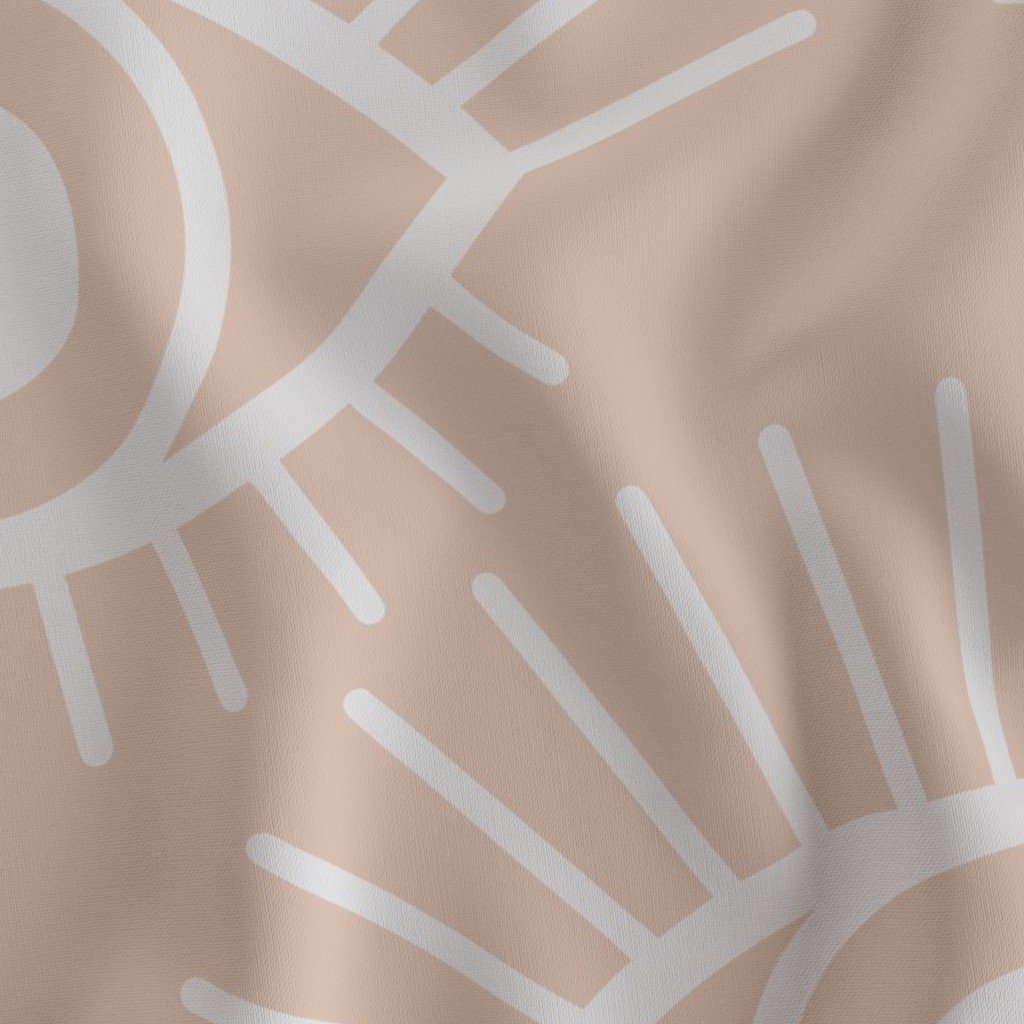 Mystical Eye Symbols in Muted Clay Pink and Cloud Grey