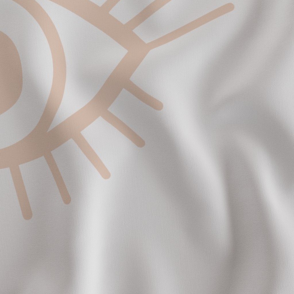 Spaced Mystical Eye Symbols in Muted Clay Pink and Cloud Grey