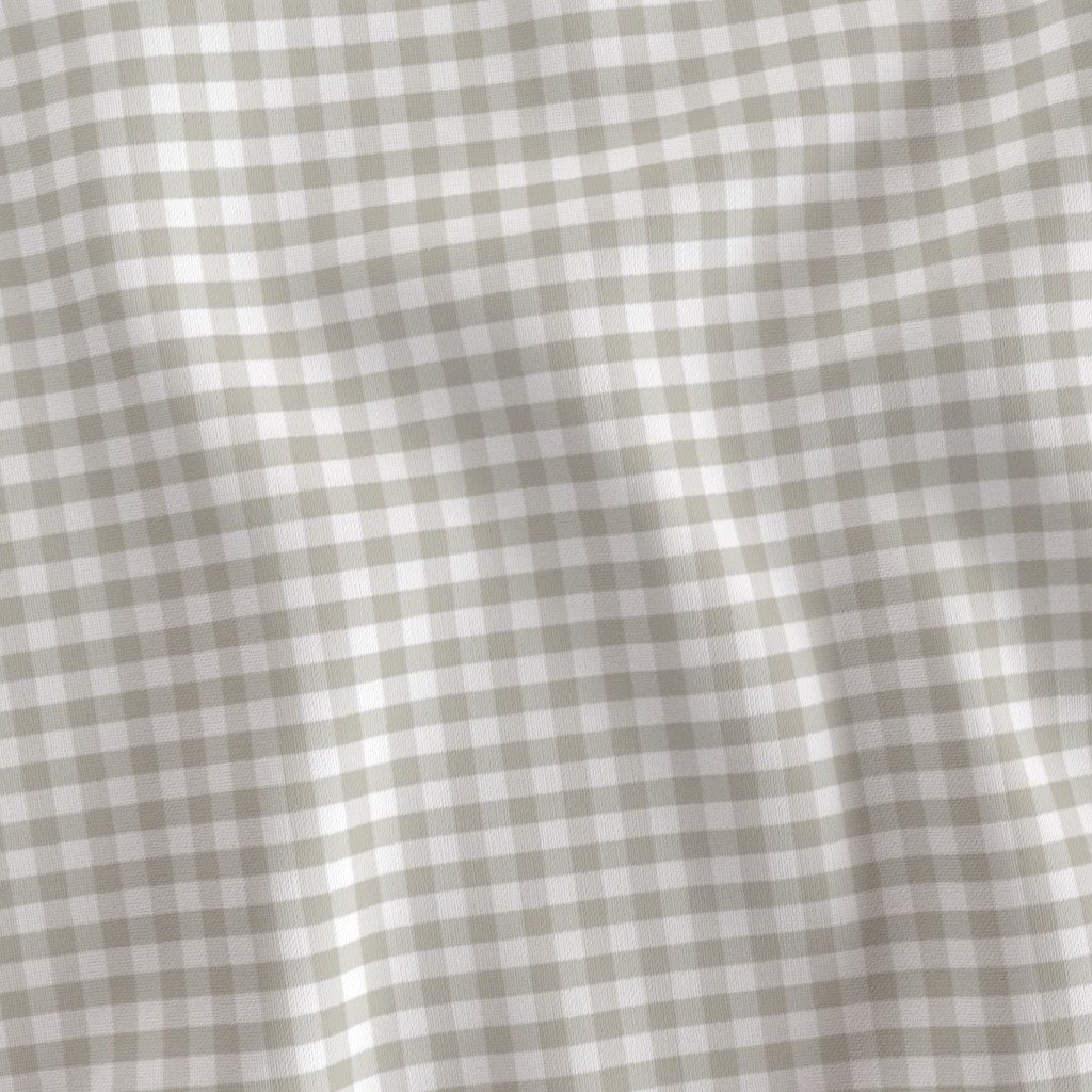 Sandstone Cream Gingham Check Plaid Pattern