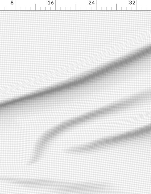 Cloud Grey Pale Airy Small Gingham Check Plaid Pattern