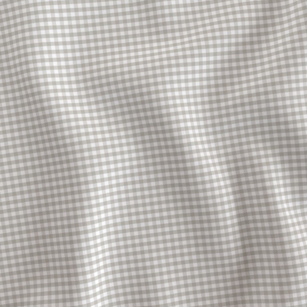 Cool Greige Subtle Neutral Small Gingham Check Plaid Pattern